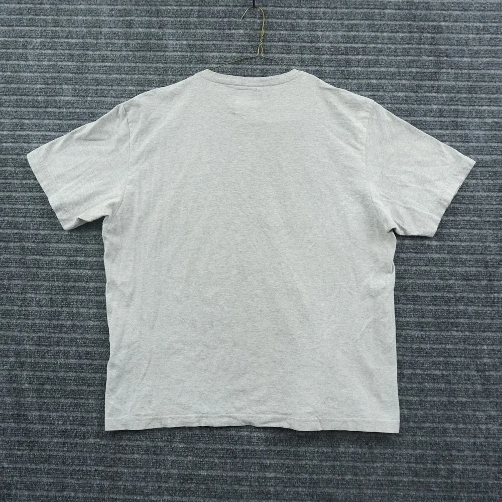 Guess T-Shirt Mens Large Grey Graphic Logo Short Sleeve Heathered Tee - Picture 2 of 7